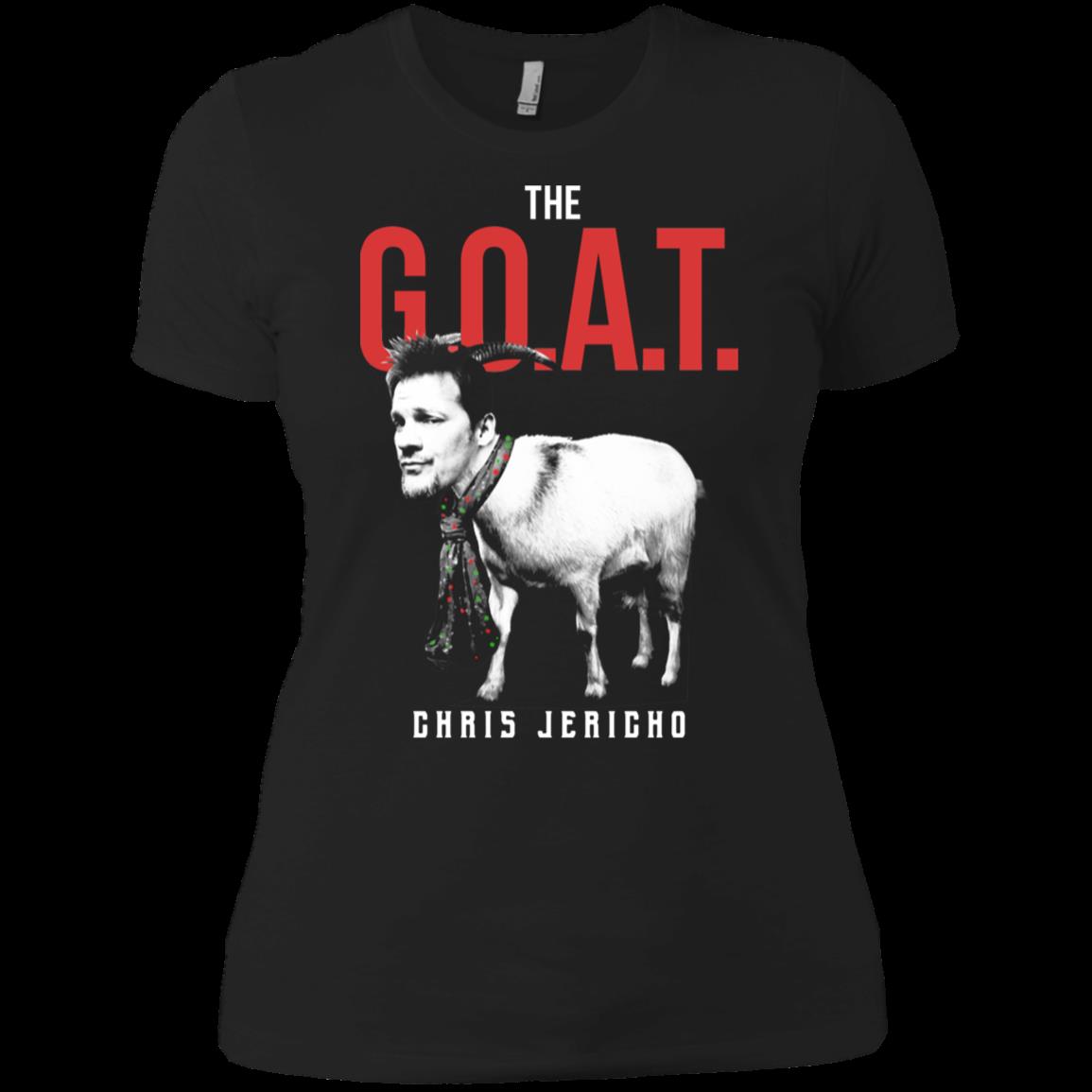 Chris Jericho Official The G.o.a.t T Shirt Ladies' Boyfriend Shirt Chris Jericho Official The G.o.a.t T Shirt Ladies' Boyfriend Shirt