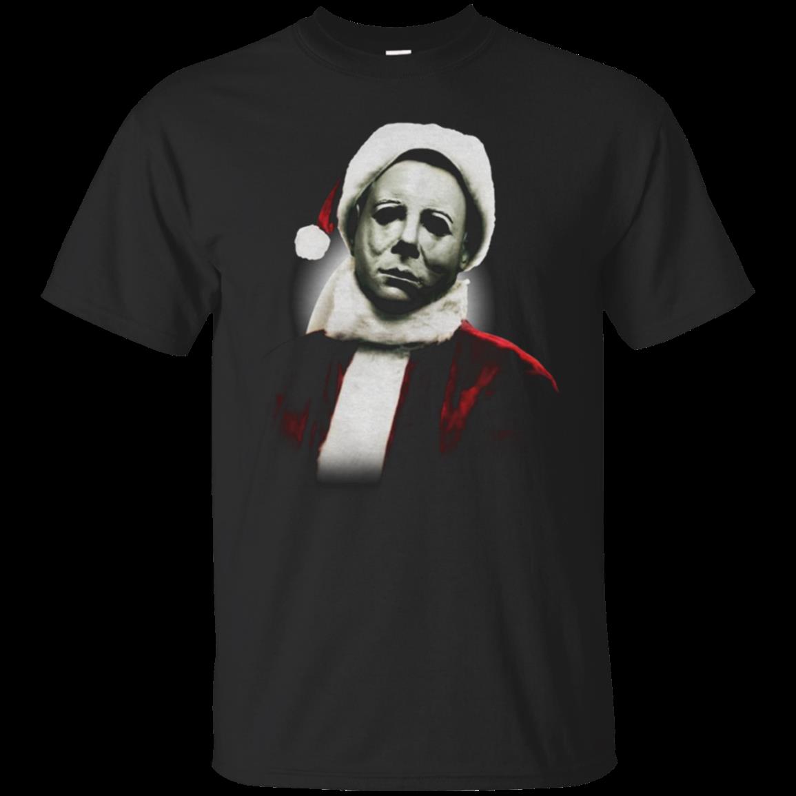 Christmas Santa Michael Myers Hat Shirt Cotton Shirt Christmas Santa Michael Myers Hat Shirt Cotton Shirt