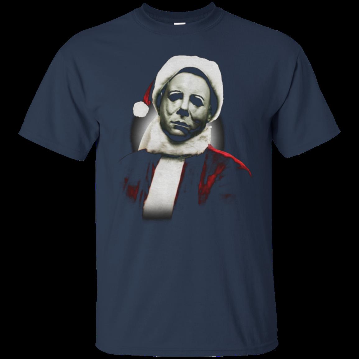 Christmas Santa Michael Myers Hat Shirt Cotton Shirt 1 » Cool Gifts for You - Mfamilygift Christmas Santa Michael Myers Hat Shirt Cotton Shirt 1