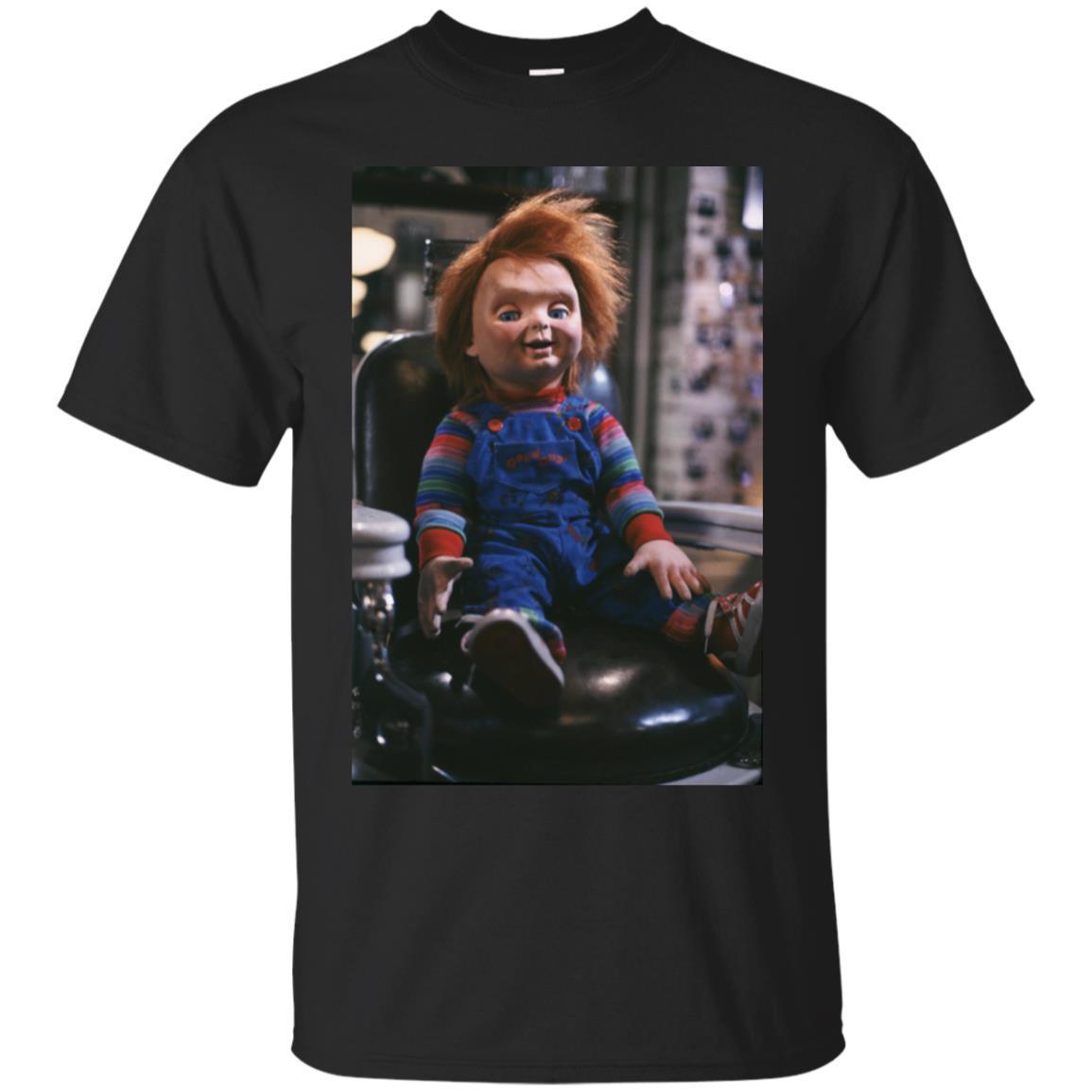 Chucky Sitting In Barber Chair T-shirt