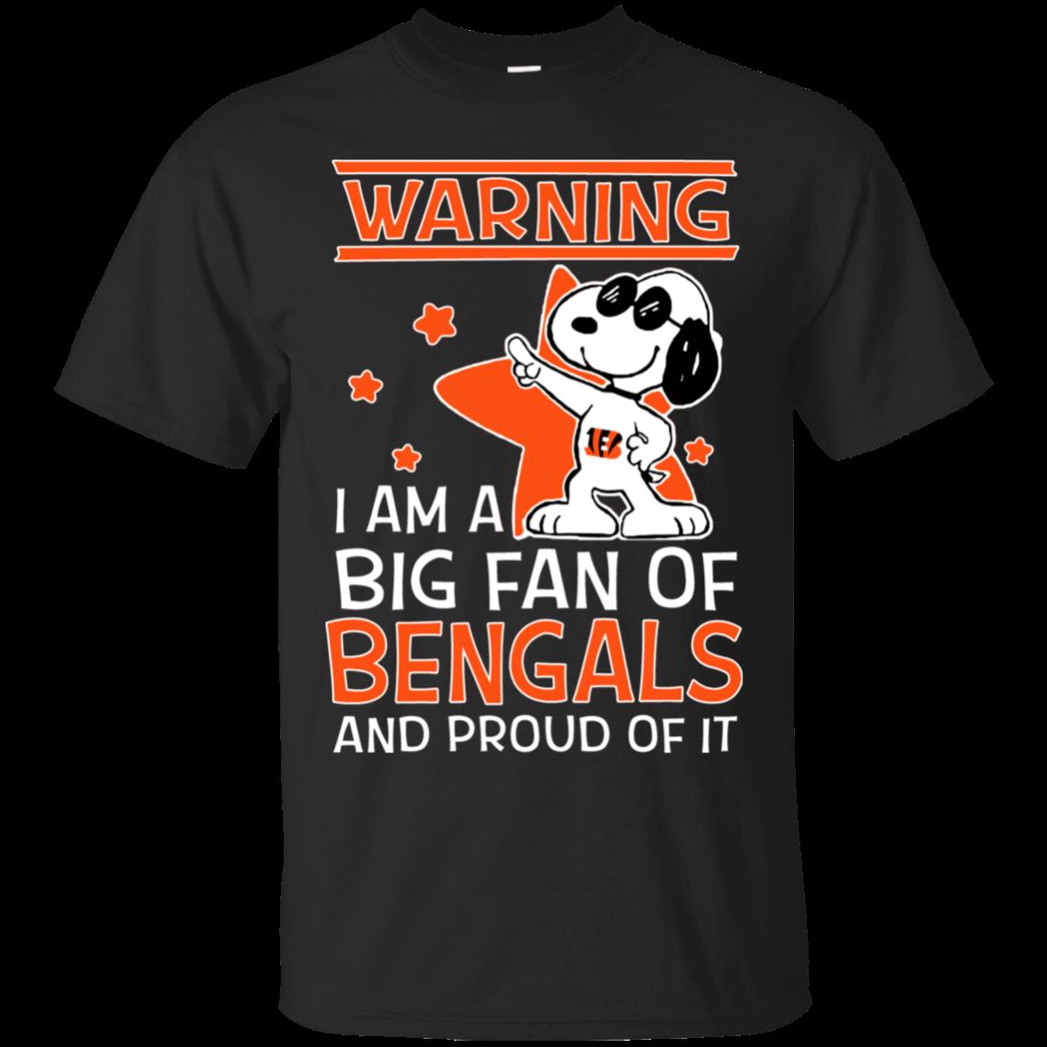 Cincinnati Bengals Snoopy Shirts Warning I Am A Big Fan Cincinnati Bengals Snoopy Shirts Warning I Am A Big Fan