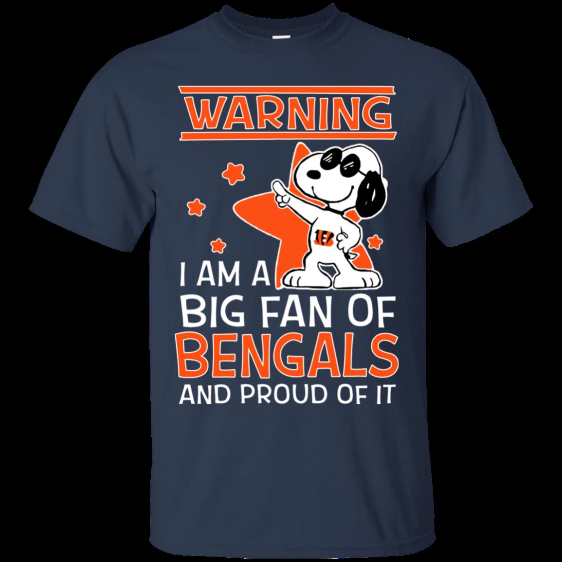 Cincinnati Bengals Snoopy Shirts Warning I Am A Big Fan 1 » Cool Gifts for You - Mfamilygift Cincinnati Bengals Snoopy Shirts Warning I Am A Big Fan 1