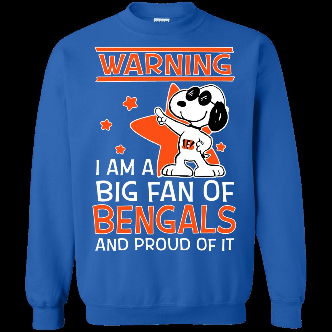 Cincinnati Bengals Snoopy Shirts Warning I Am A Big Fan 2 » Cool Gifts for You - Mfamilygift Cincinnati Bengals Snoopy Shirts Warning I Am A Big Fan 2