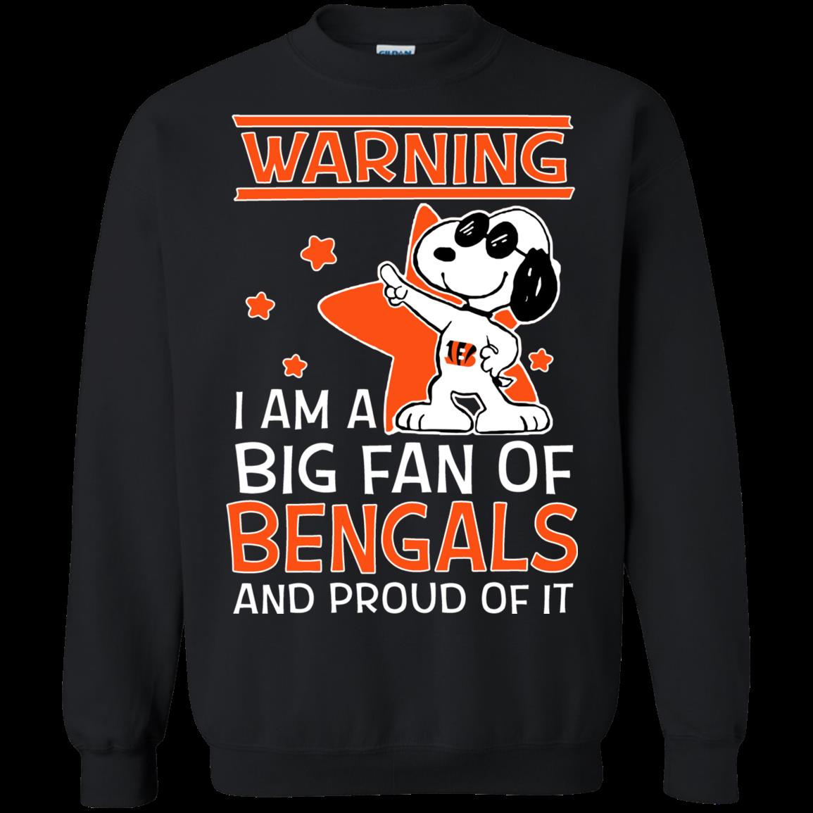 Cincinnati Bengals Snoopy Shirts Warning I Am A Big Fan 3 » Cool Gifts for You - Mfamilygift Cincinnati Bengals Snoopy Shirts Warning I Am A Big Fan 3