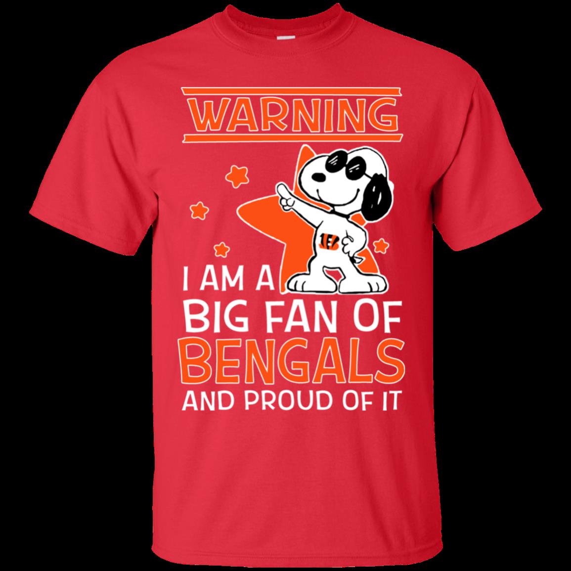 Cincinnati Bengals Snoopy Shirts Warning I Am A Big Fan 4 » Cool Gifts for You - Mfamilygift Cincinnati Bengals Snoopy Shirts Warning I Am A Big Fan 4