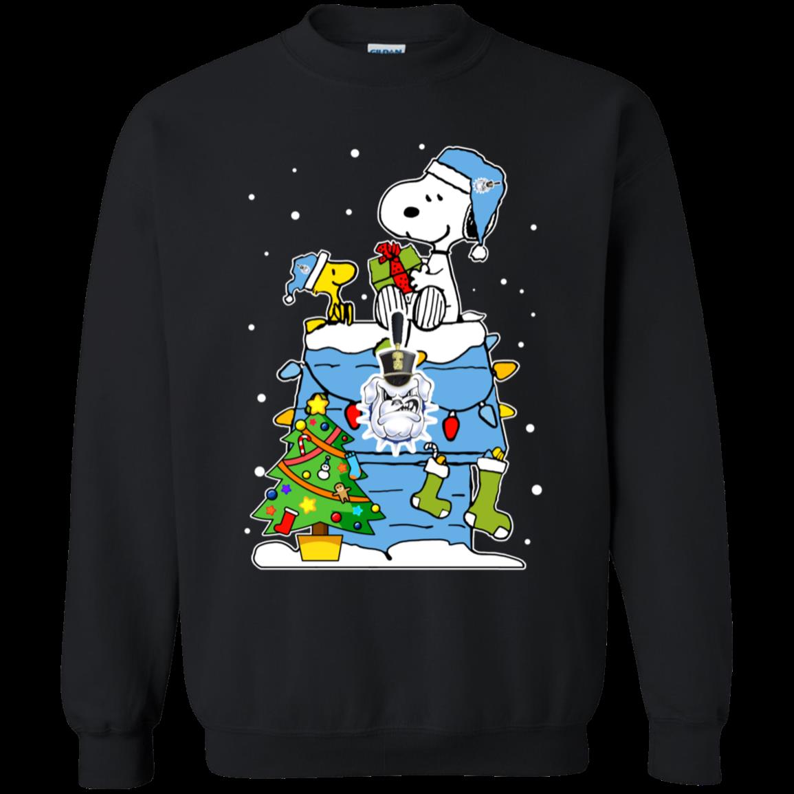Citadel Bulldogs Ugly Christmas Sweaters Snoopy T Shirt Hoodies Sweatshirt