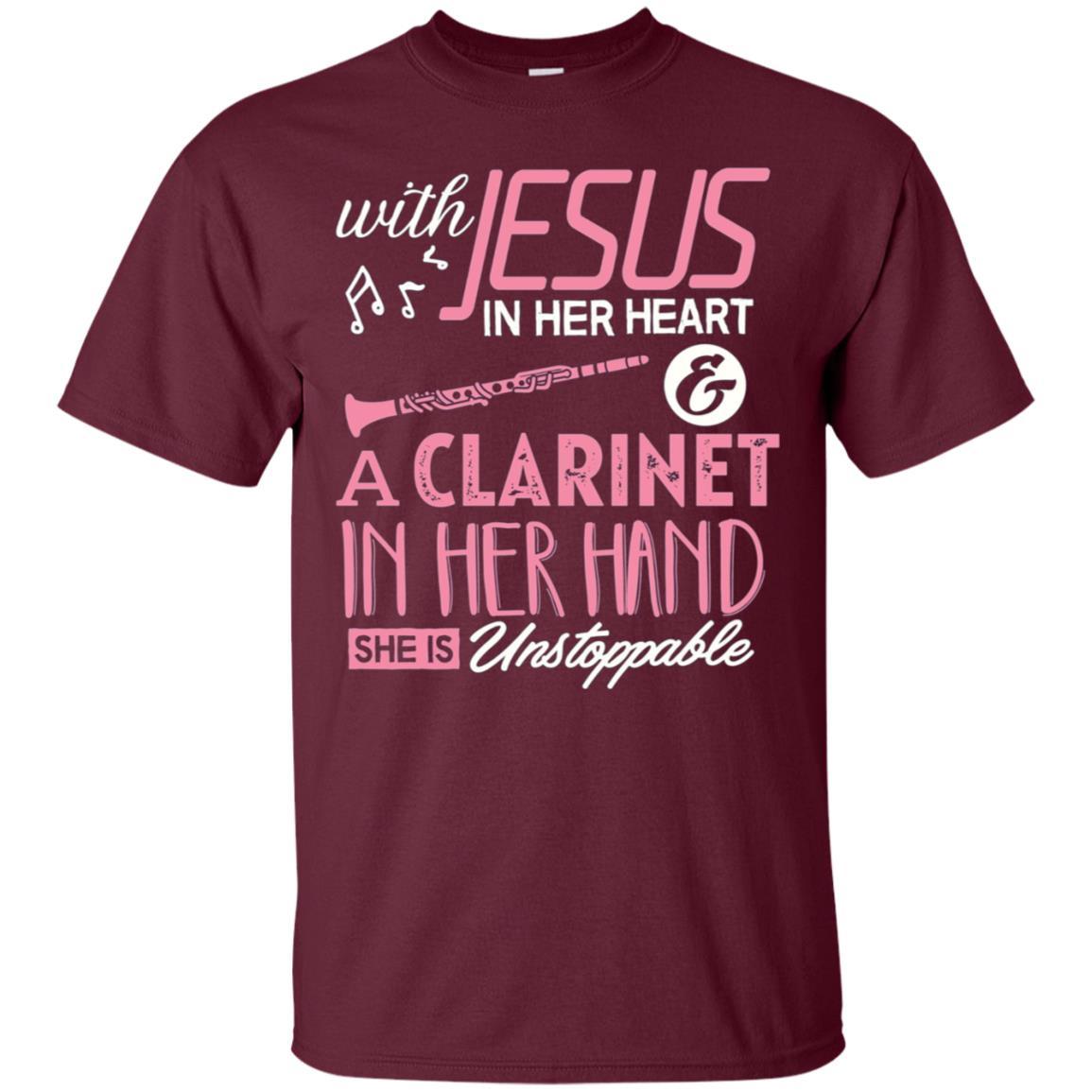 Clarinet Shirt With Jesus In Her Heart Clarinet Band Gifts 2 » Cool Gifts for You - Mfamilygift Clarinet Shirt With Jesus In Her Heart Clarinet Band Gifts 2