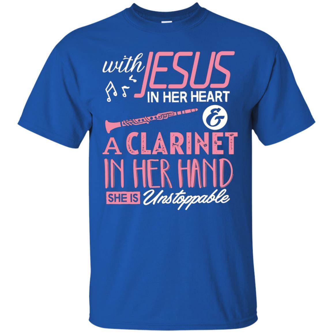 Clarinet Shirt With Jesus In Her Heart Clarinet Band Gifts 3 » Cool Gifts for You - Mfamilygift Clarinet Shirt With Jesus In Her Heart Clarinet Band Gifts 3