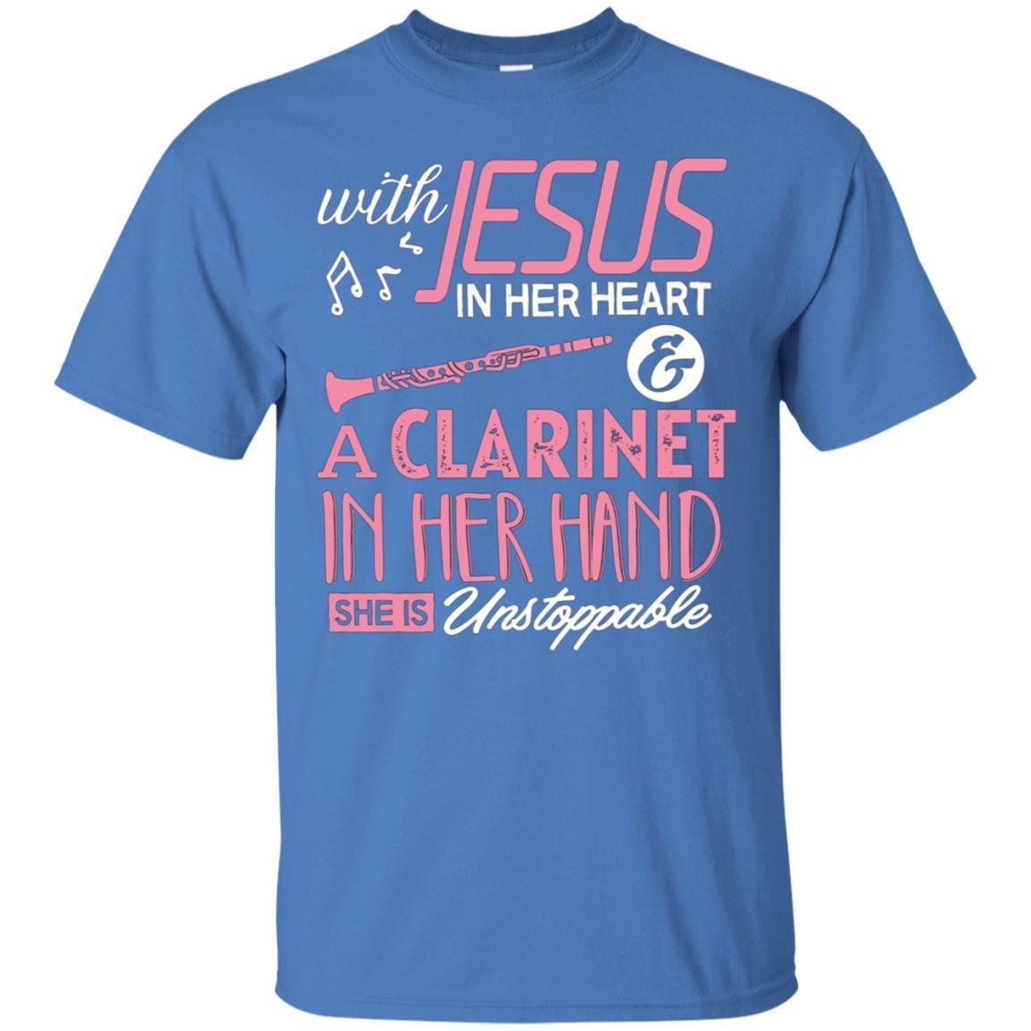 Clarinet Shirt With Jesus In Her Heart Clarinet Band Gifts 4 » Cool Gifts for You - Mfamilygift Clarinet Shirt With Jesus In Her Heart Clarinet Band Gifts 4
