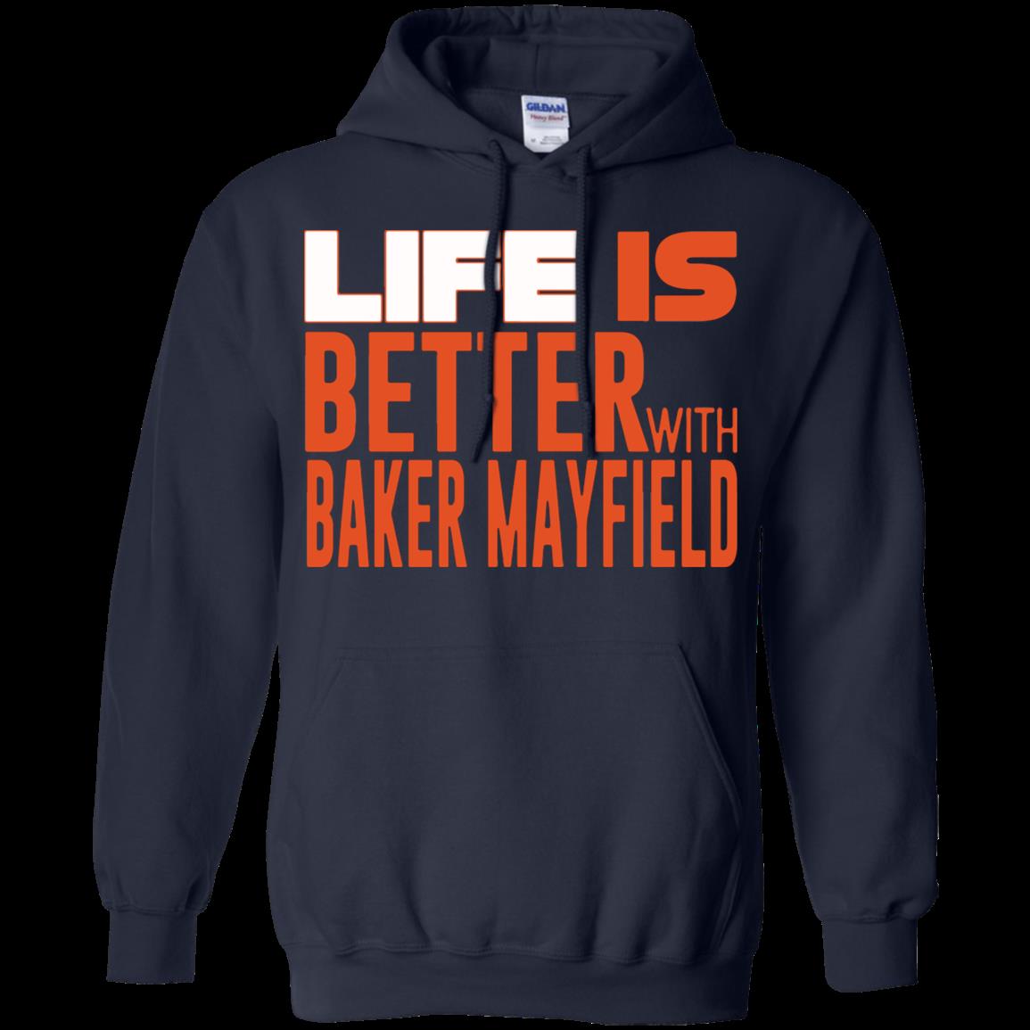 Cleveland Football Life Is Better With Baker Mayfield Shirt Hoodie 1 » Cool Gifts for You - Mfamilygift Cleveland Football Life Is Better With Baker Mayfield Shirt Hoodie 1