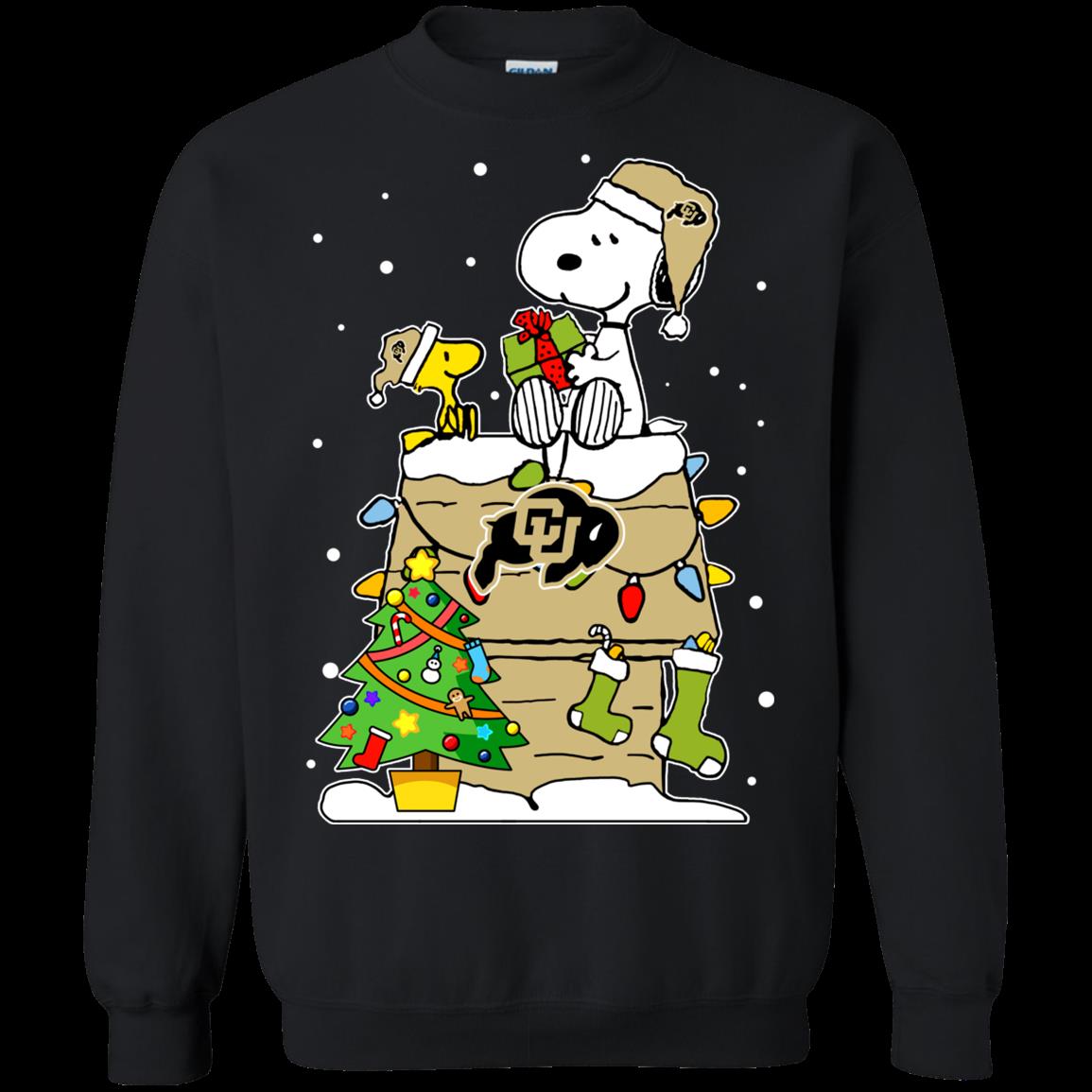 Colorado Buffaloes Ugly Christmas Sweaters Snoopy Woodstock Hoodies Sweatshirts