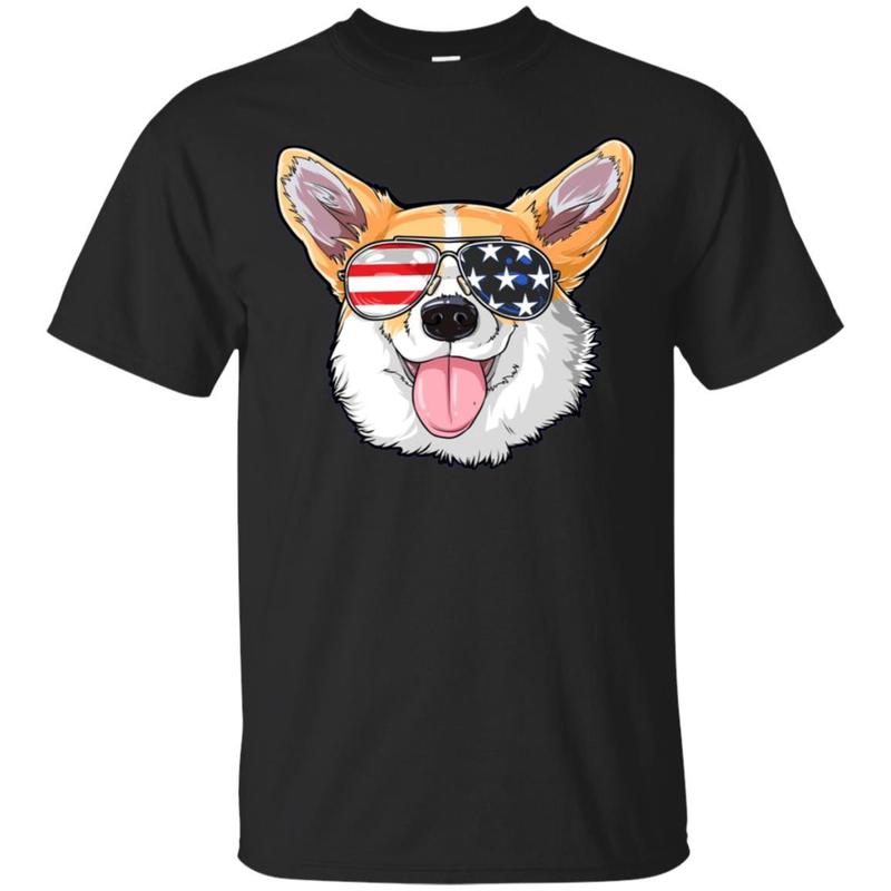 Corgi American Sunglasses T Shirt 4th Of July Dog Puppy Usa Corgi American Sunglasses T Shirt 4th Of July Dog Puppy Usa