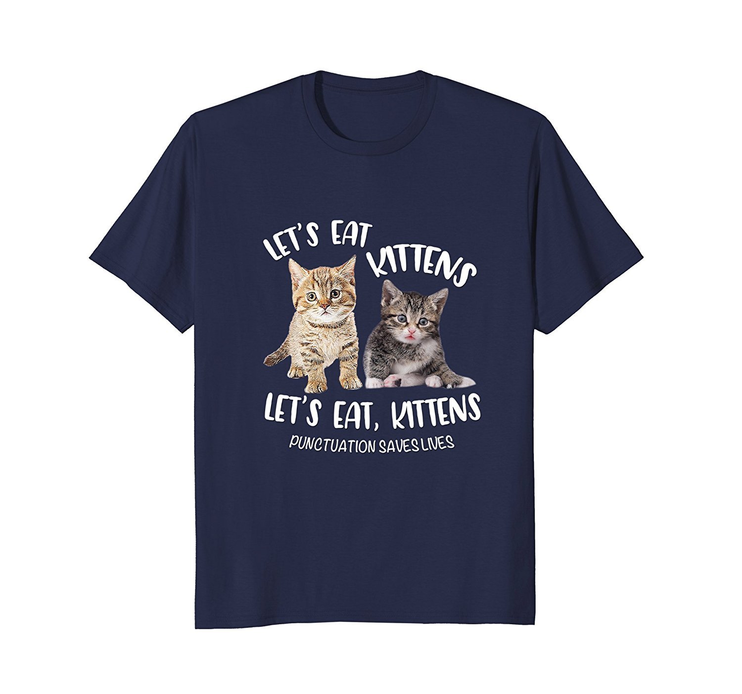 Funny Grammar T Shirt Lets Eat, Kittens Punctuation Saves 1 » Cool Gifts for You - Mfamilygift Funny Grammar T Shirt Lets Eat, Kittens Punctuation Saves 1