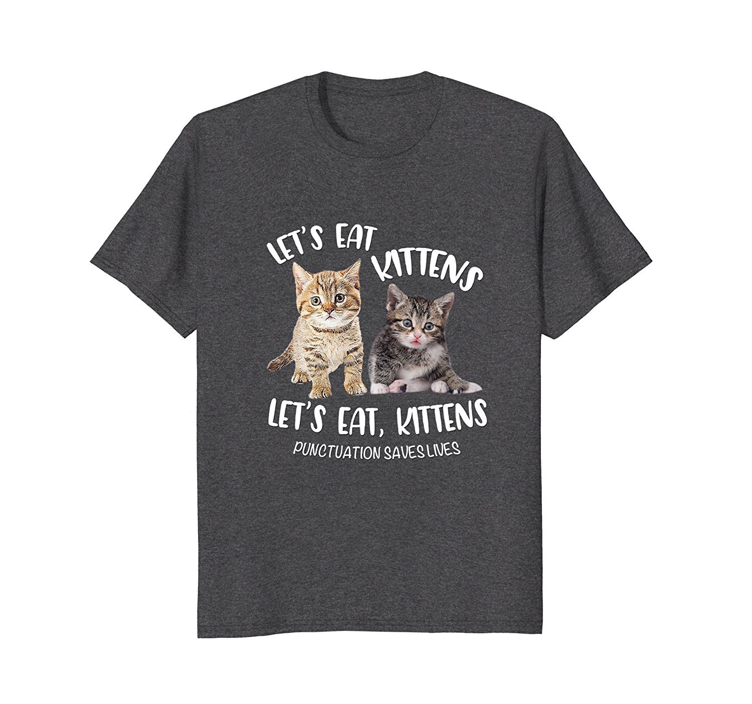 Funny Grammar T Shirt Lets Eat, Kittens Punctuation Saves 2 » Cool Gifts for You - Mfamilygift Funny Grammar T Shirt Lets Eat, Kittens Punctuation Saves 2