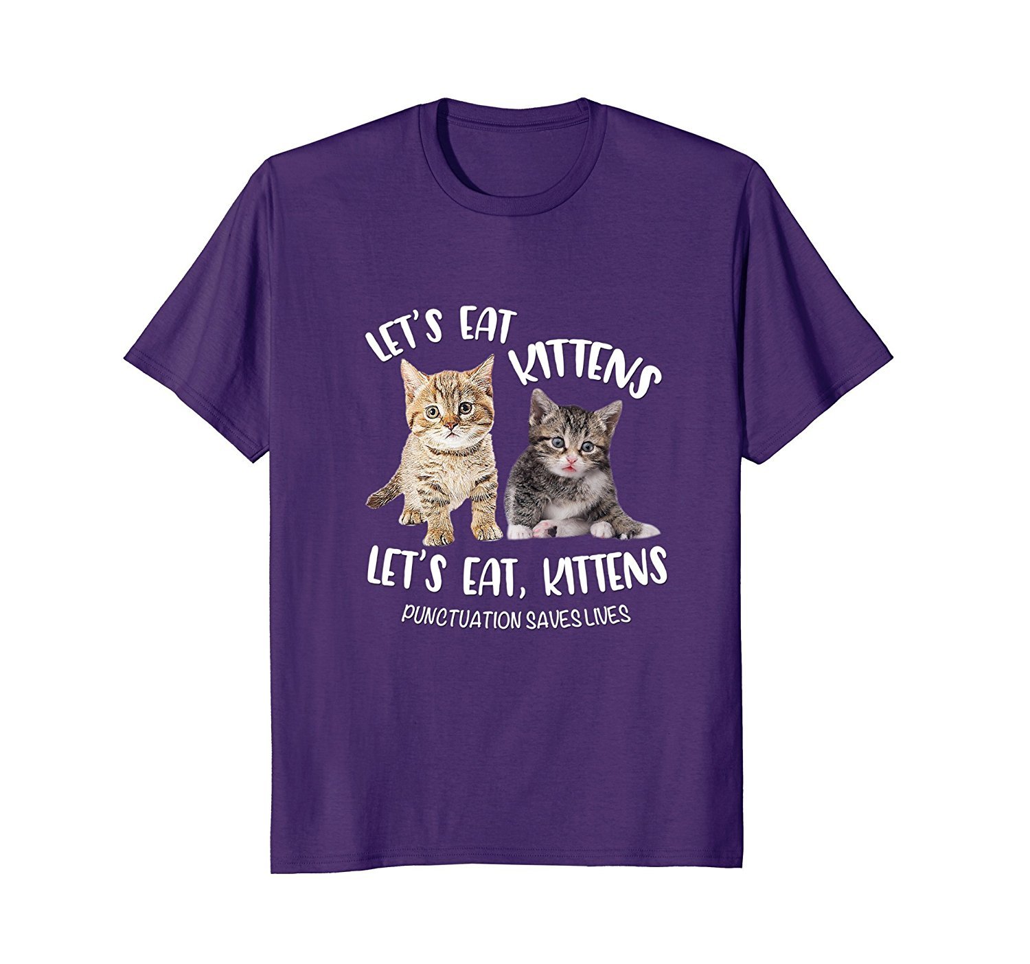 Funny Grammar T Shirt Lets Eat, Kittens Punctuation Saves 3 » Cool Gifts for You - Mfamilygift Funny Grammar T Shirt Lets Eat, Kittens Punctuation Saves 3