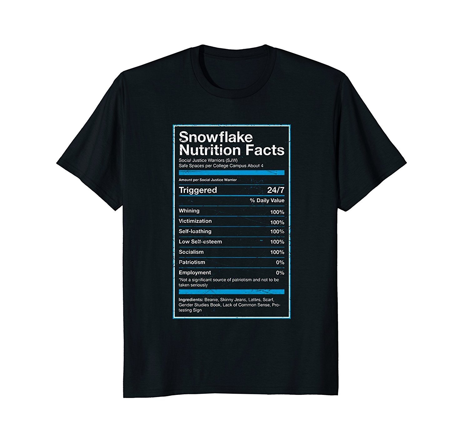 Snowflake Nutrition Facts T Shirt Funny Political T Shirts Snowflake Nutrition Facts T Shirt Funny Political T Shirts