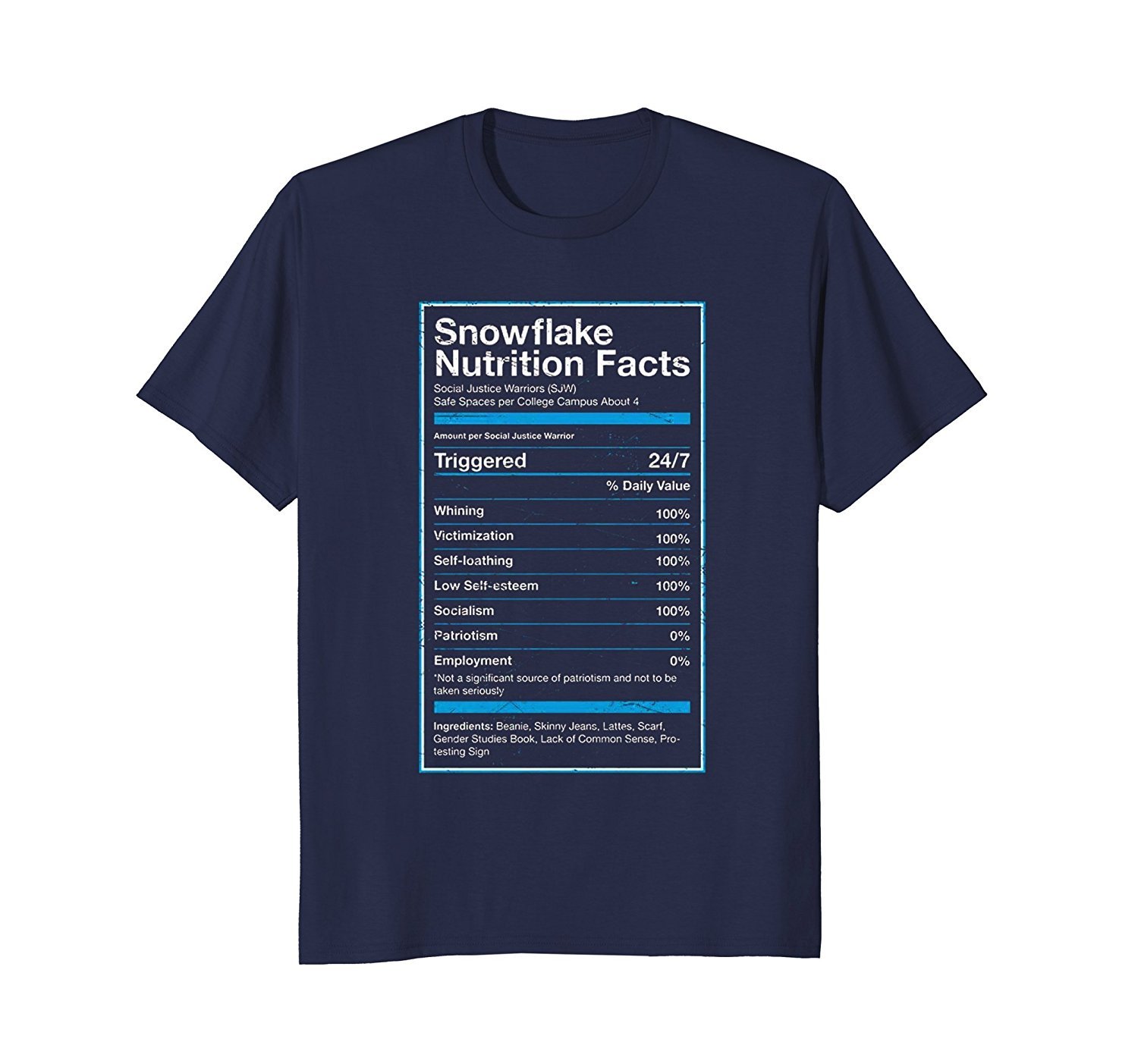 Snowflake Nutrition Facts T Shirt Funny Political T Shirts 1 » Cool Gifts for You - Mfamilygift Snowflake Nutrition Facts T Shirt Funny Political T Shirts 1