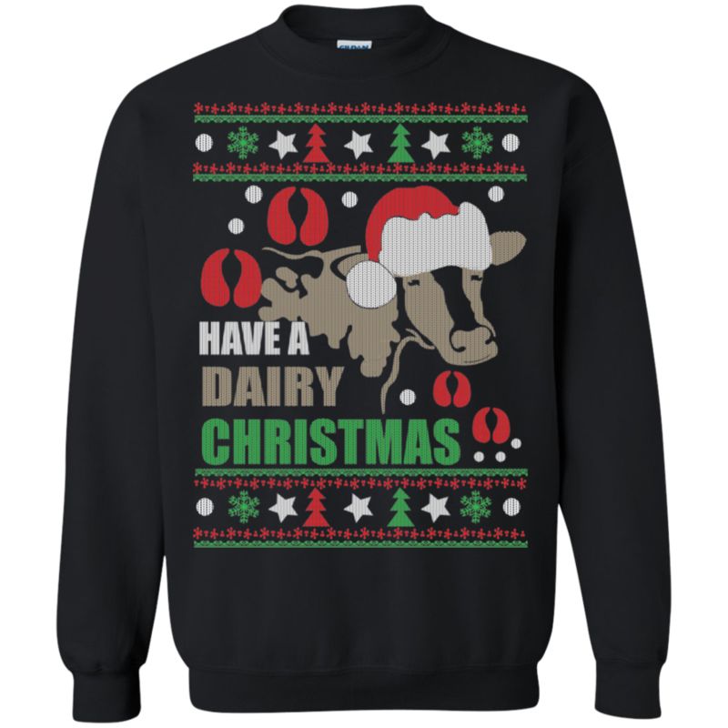 Cow Ugly Christmas Sweater Have A Dairy Christmas