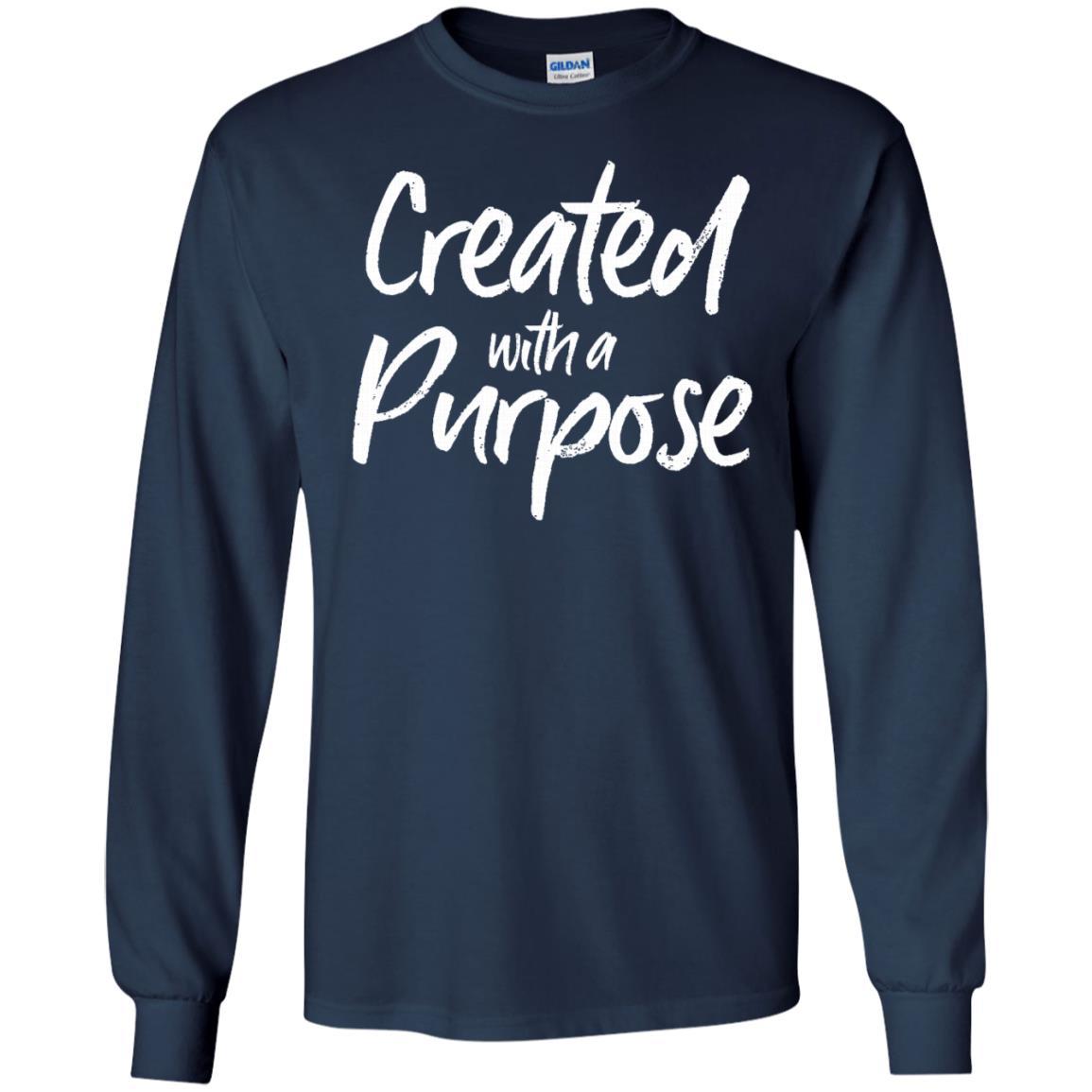 Created With A Purpose Shirt Bold Christian Faith Tee 3 » Cool Gifts for You - Mfamilygift Created With A Purpose Shirt Bold Christian Faith Tee 3