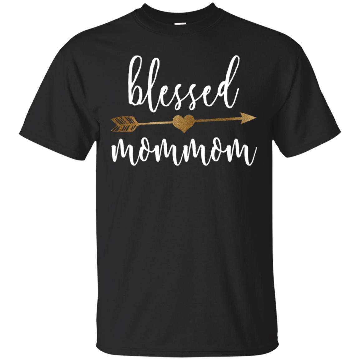 Cute Family Gold Arrow Blessed Mommom Shirt