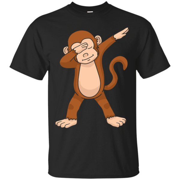 Dabbing Monkey T Shirt Funny Dab Gift Cotton Shirt