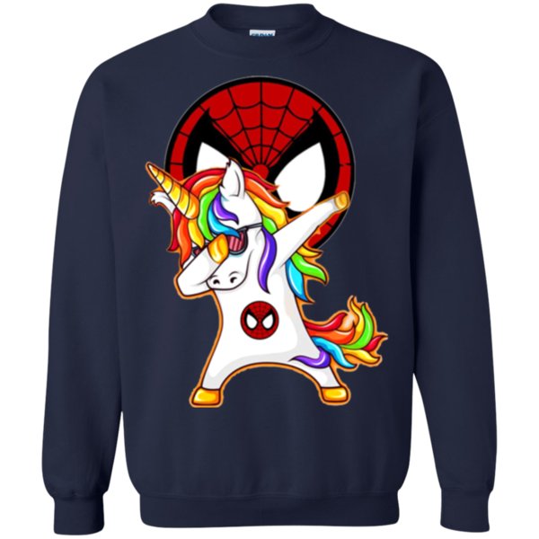 Dabbing Unicorn Loves Spiderman T Shirt Hoodie Sweater 2 » Cool Gifts for You - Mfamilygift Dabbing Unicorn Loves Spiderman T Shirt Hoodie Sweater 2