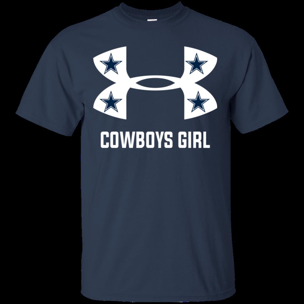 Dallas Cowboys Girl Under Armour Football Nfl Shirt Cotton Shirt 1 » Cool Gifts for You - Mfamilygift Dallas Cowboys Girl Under Armour Football Nfl Shirt Cotton Shirt 1