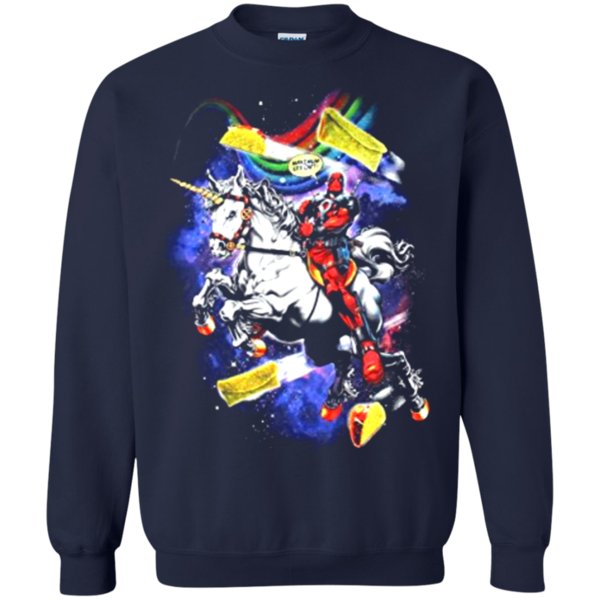 Deadpool Riding Unicorn T Shirt Hoodie Sweater 2 » Cool Gifts for You - Mfamilygift Deadpool Riding Unicorn T Shirt Hoodie Sweater 2