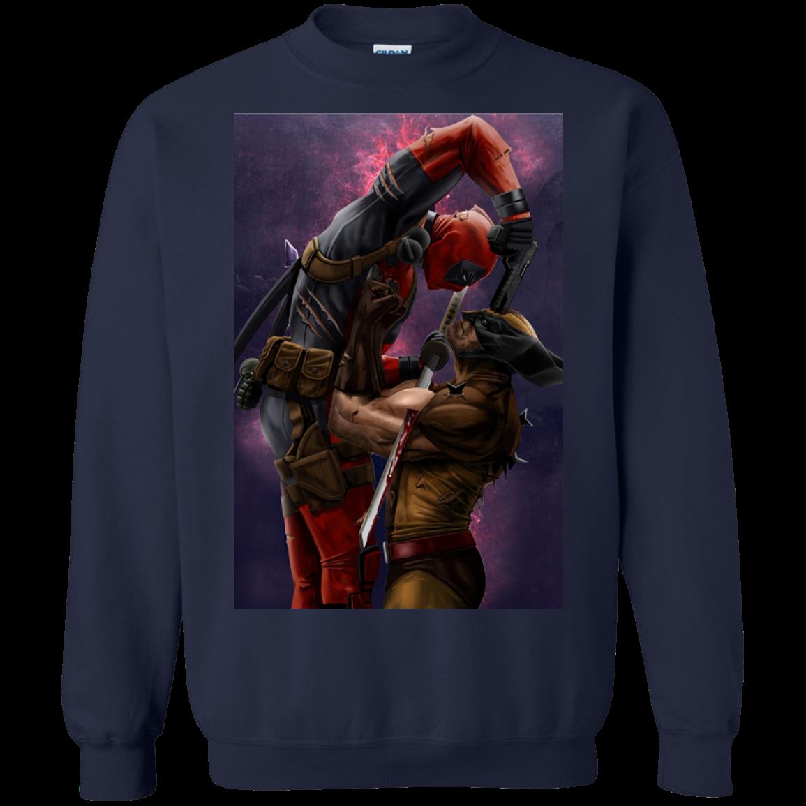 Deadpool Vs Wolverine T Shirt Hoodies Sweatshirt 2 » Cool Gifts for You - Mfamilygift Deadpool Vs Wolverine T Shirt Hoodies Sweatshirt 2