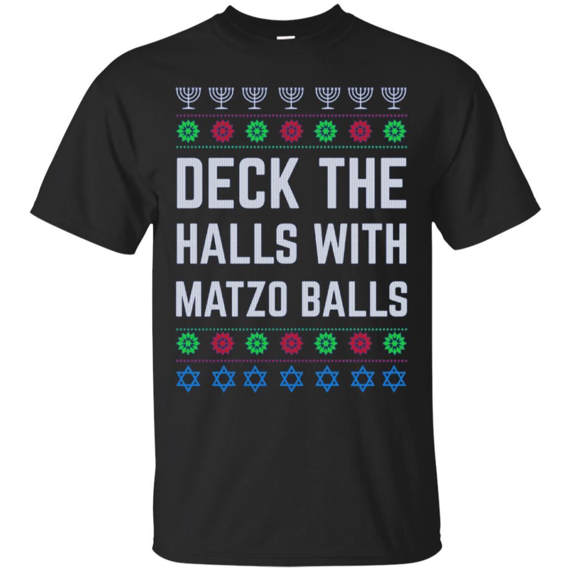Deck The Halls With Matzo Balls Christmas Tshirt