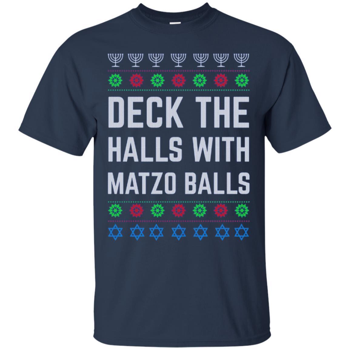Deck The Halls With Matzo Balls Christmas Tshirt 1 » Cool Gifts for You - Mfamilygift Deck The Halls With Matzo Balls Christmas Tshirt 1