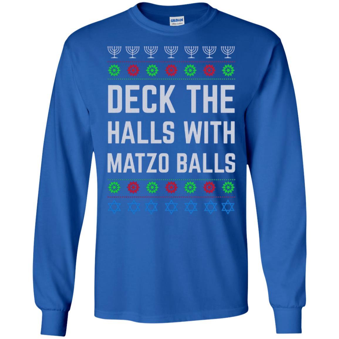 Deck The Halls With Matzo Balls Christmas Tshirt 4 » Cool Gifts for You - Mfamilygift Deck The Halls With Matzo Balls Christmas Tshirt 4