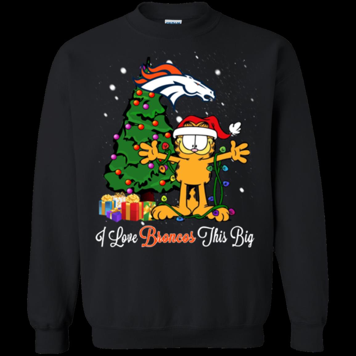Denver Broncos Garfield Ugly Christmas Sweaters