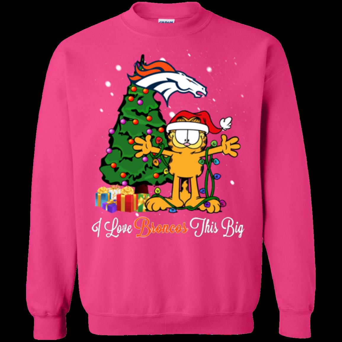 Denver Broncos Garfield Ugly Christmas Sweaters 3 » Cool Gifts for You - Mfamilygift Denver Broncos Garfield Ugly Christmas Sweaters 3