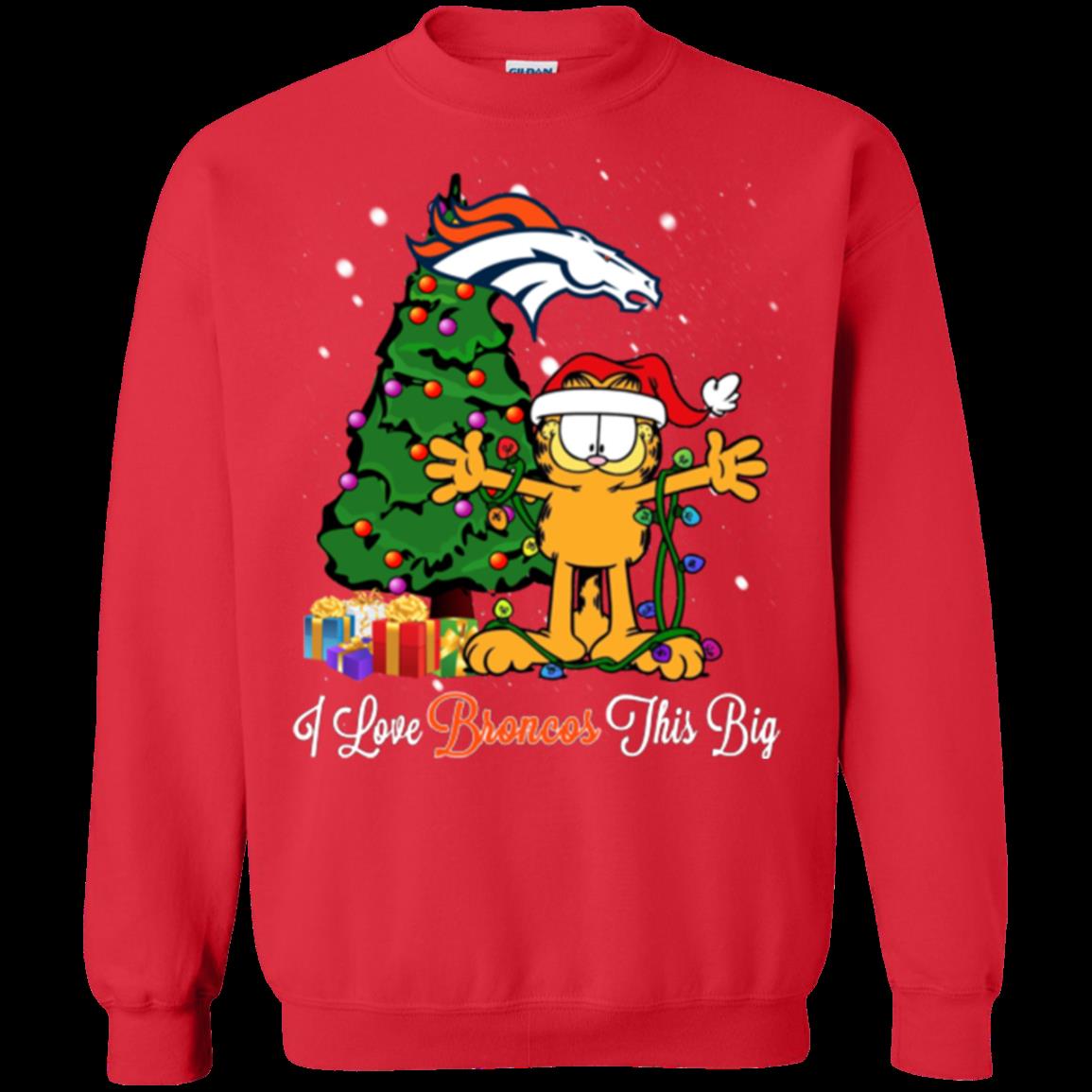 Denver Broncos Garfield Ugly Christmas Sweaters 4 » Cool Gifts for You - Mfamilygift Denver Broncos Garfield Ugly Christmas Sweaters 4