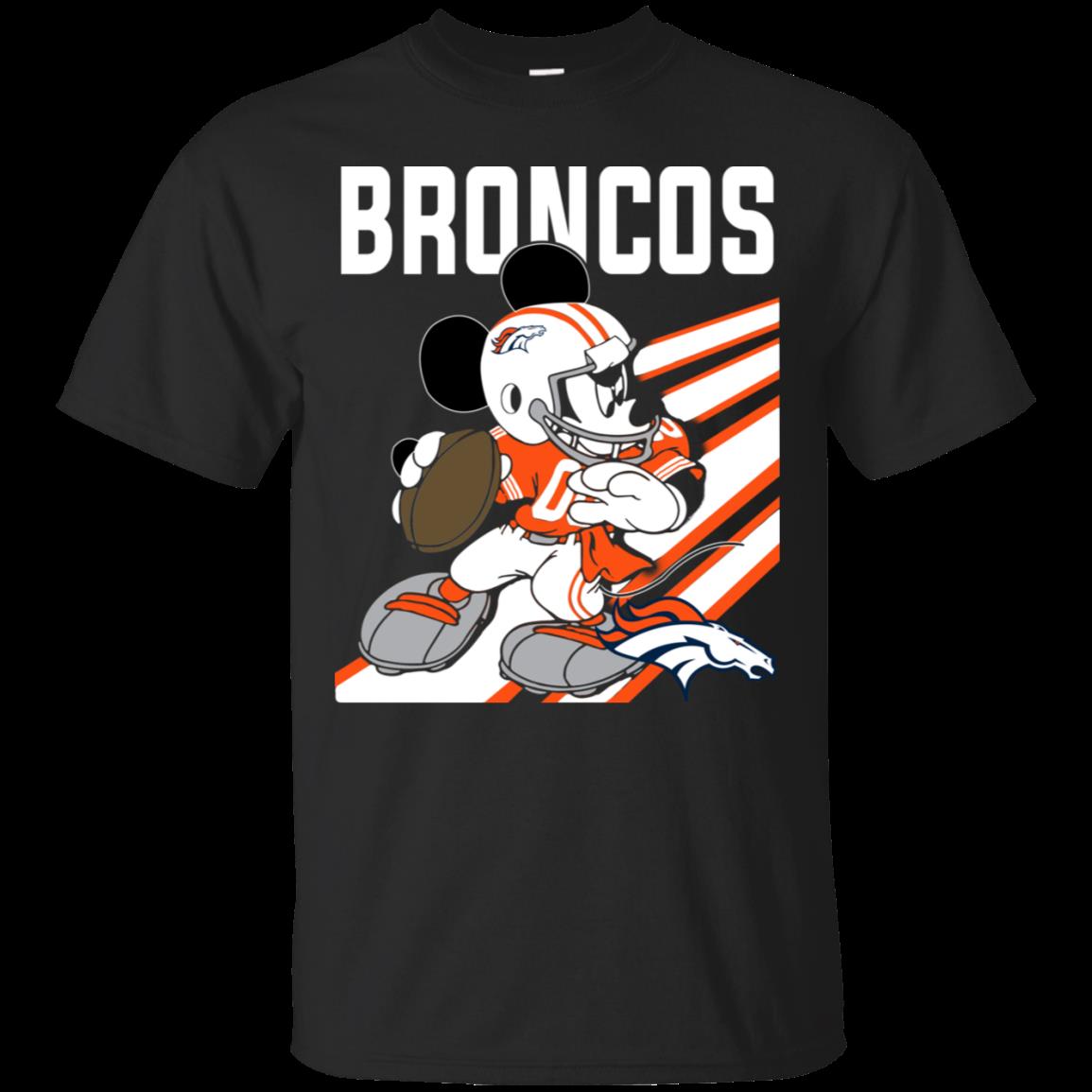 Denver Broncos Mickey Mouse Disney Nfl Shirt Cotton Shirt