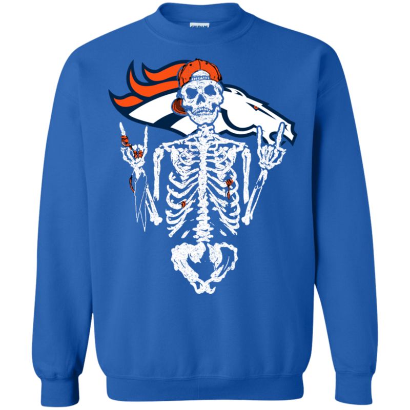 Denver Broncos Skeleton Halloween Shirts 2 » Cool Gifts for You - Mfamilygift Denver Broncos Skeleton Halloween Shirts 2