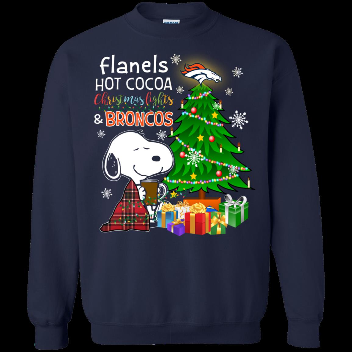 Denver Broncos Snoopy Ugly Christmas Sweater Flanels Hot Cocoa 1 » Cool Gifts for You - Mfamilygift Denver Broncos Snoopy Ugly Christmas Sweater Flanels Hot Cocoa 1
