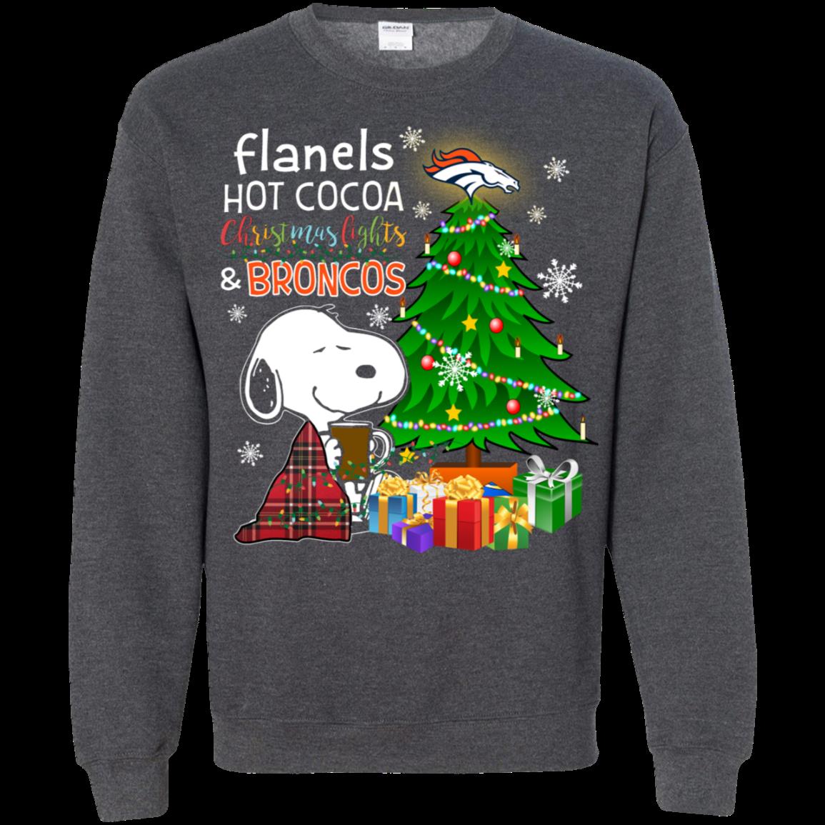 Denver Broncos Snoopy Ugly Christmas Sweater Flanels Hot Cocoa 2 » Cool Gifts for You - Mfamilygift Denver Broncos Snoopy Ugly Christmas Sweater Flanels Hot Cocoa 2