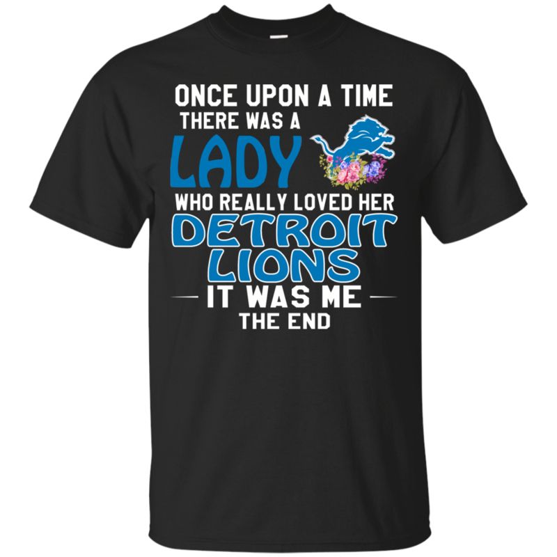 Detroit Lions Lady Funny Shirts Once Upon A Time