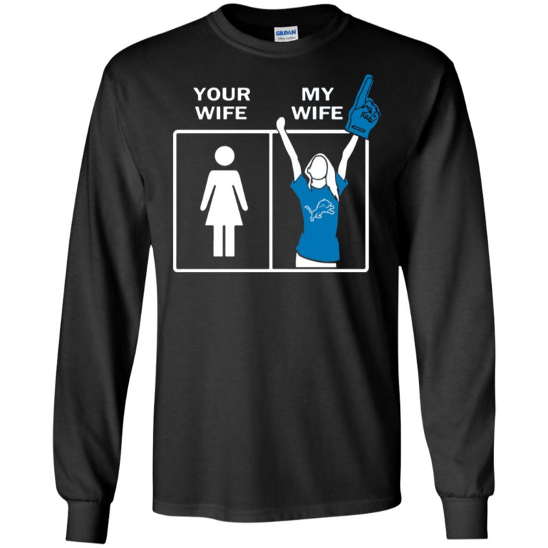 Detroit Lions Wife Husband Shirts Your Wife My Wife 2 » Cool Gifts for You - Mfamilygift Detroit Lions Wife Husband Shirts Your Wife My Wife 2