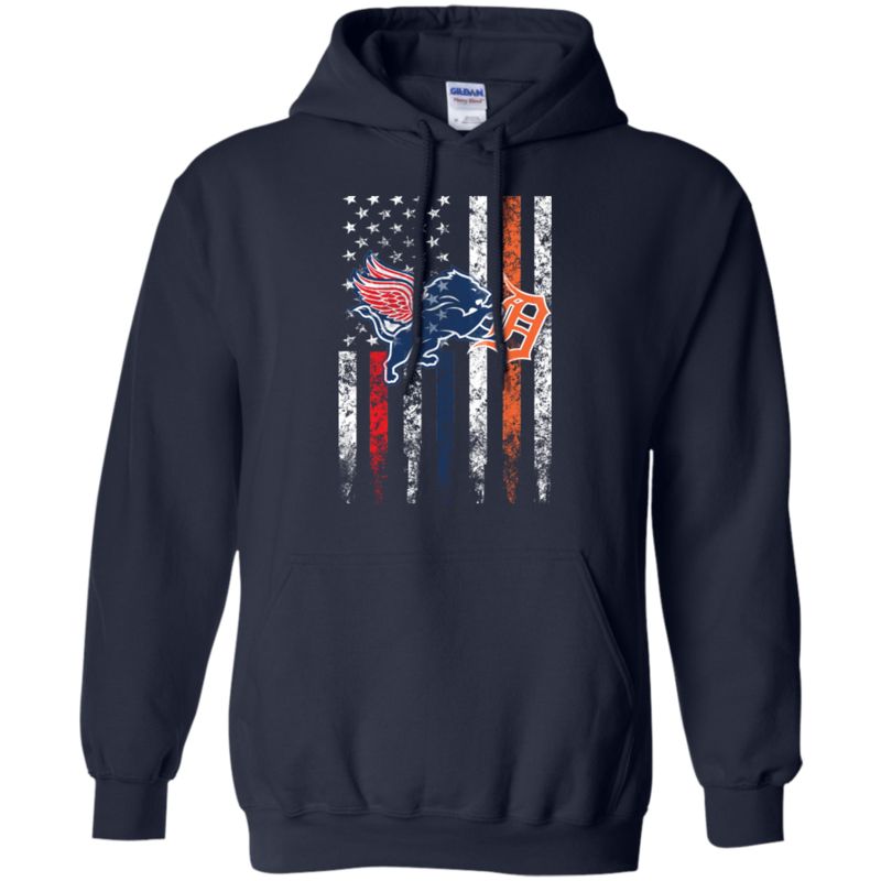 Detroit Red Wings & Detroit Lions & Detroit Tigers Usa Flag 4 » Cool Gifts for You - Mfamilygift Detroit Red Wings & Detroit Lions & Detroit Tigers Usa Flag 4