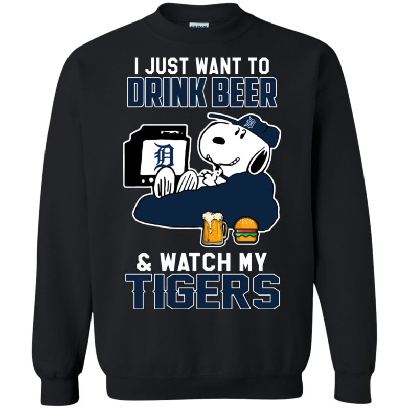 Detroit Tigers Snoopy Shirts Just Want To Drink Beer & Watch 3 » Cool Gifts for You - Mfamilygift Detroit Tigers Snoopy Shirts Just Want To Drink Beer & Watch 3