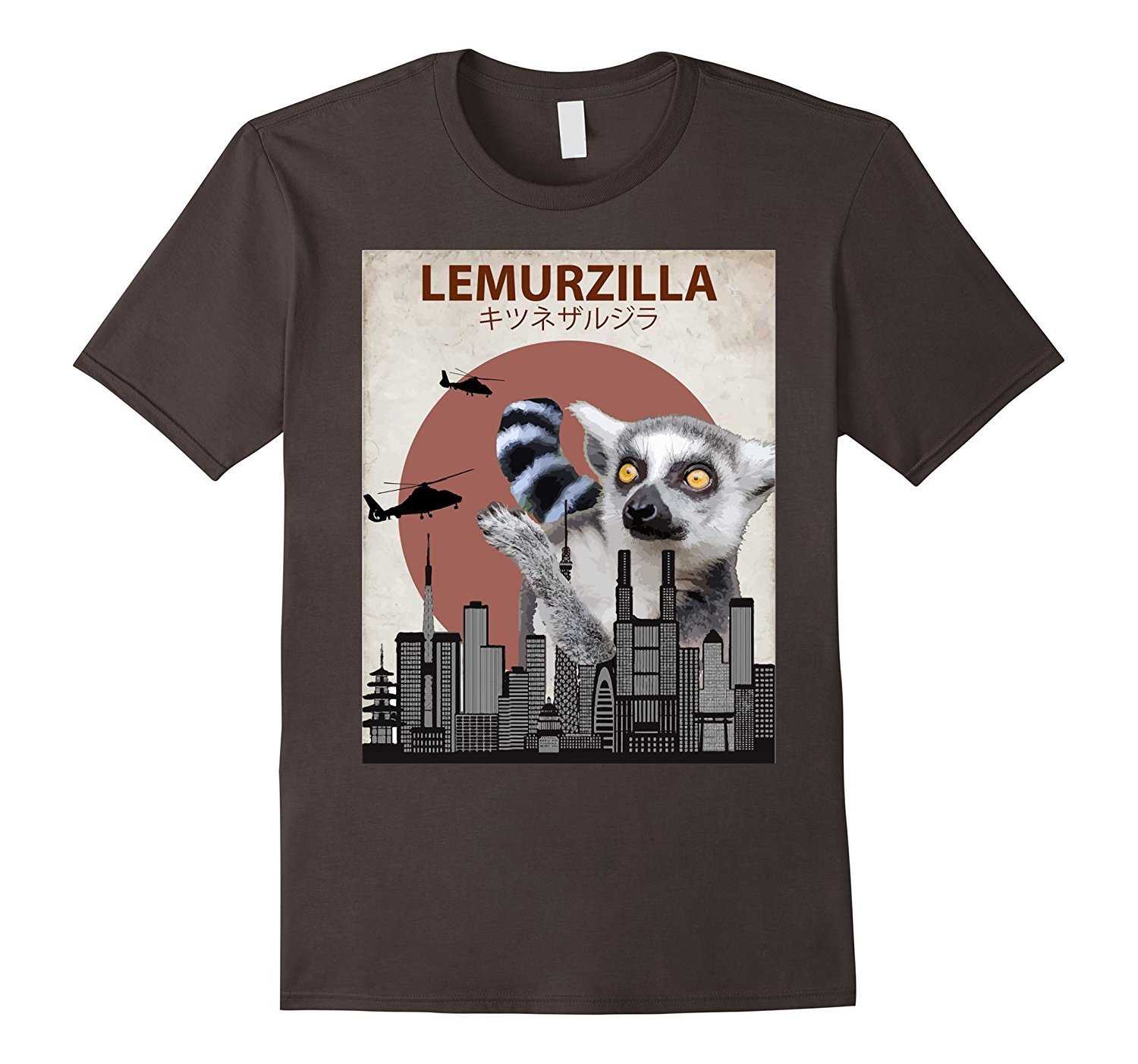 Lemurzilla - Funny Ring-Tailed Lemur T-Shirt Gift 2 » Cool Gifts for You - Mfamilygift Lemurzilla - Funny Ring-Tailed Lemur T-Shirt Gift 2