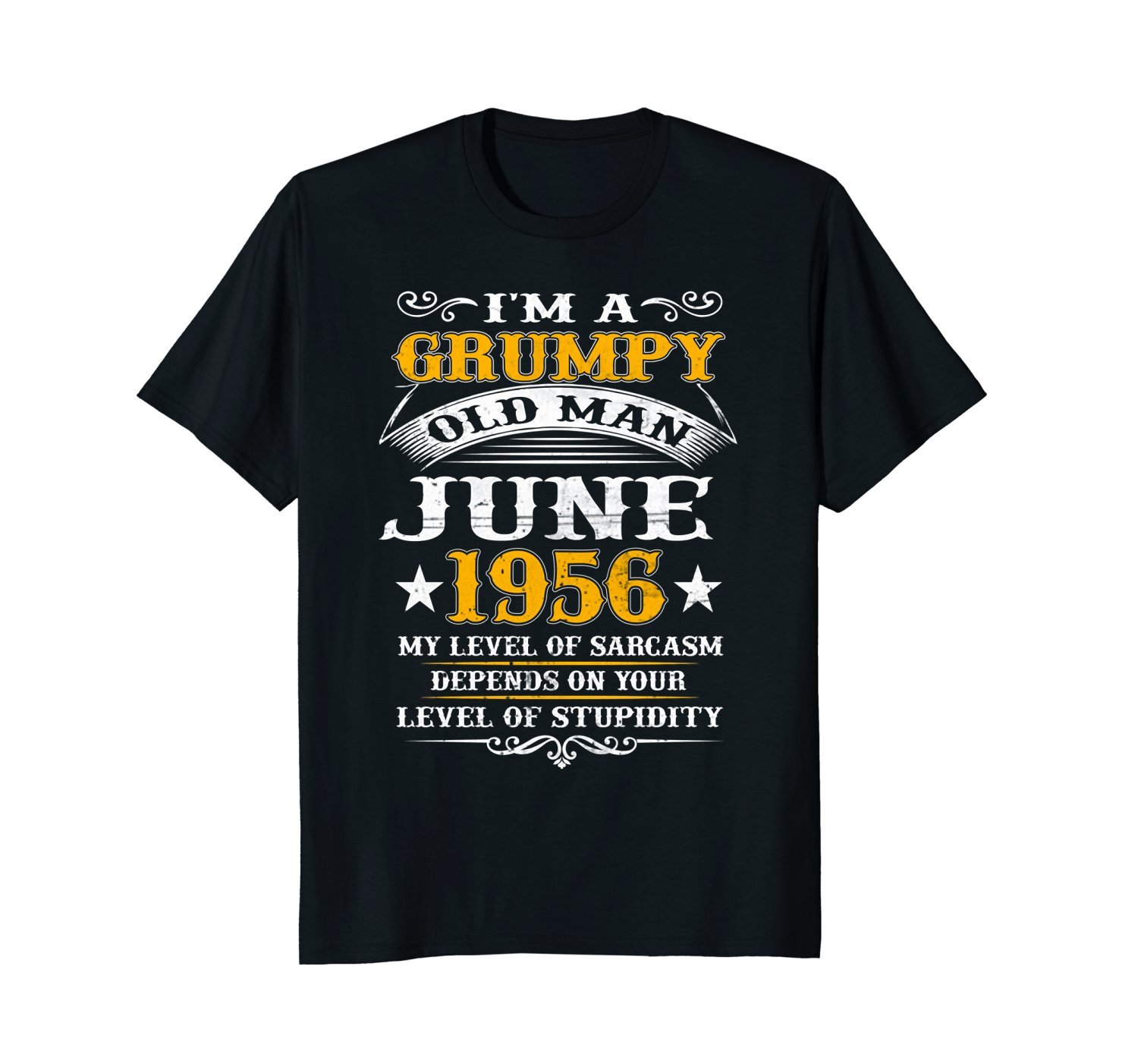 Mens Grumpy Old Man June 1956 ' 62nd Birthday Gift T-Shirt