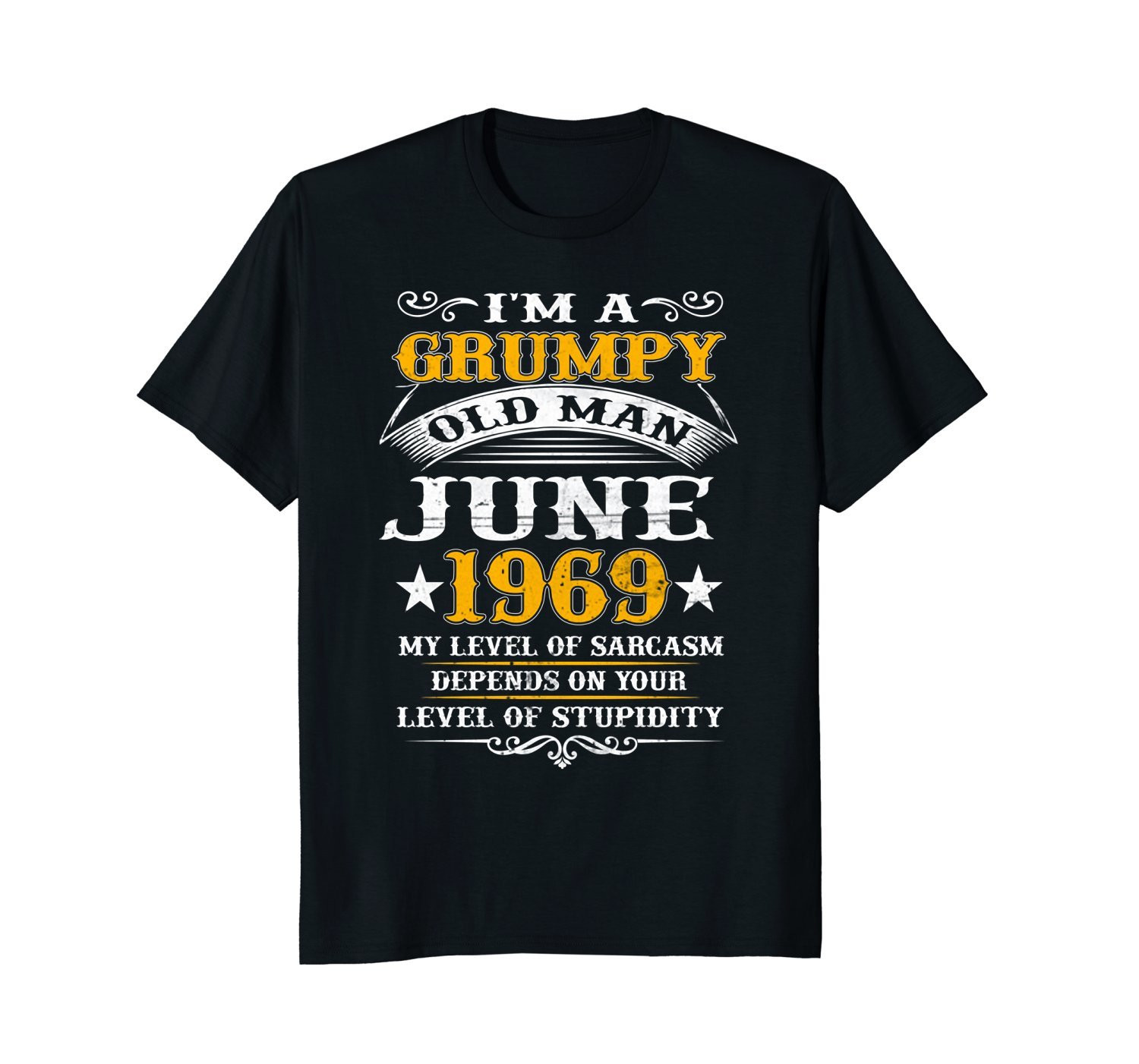 Mens Grumpy Old Man June 1969 ' 49th Birthday Gift T-Shirt