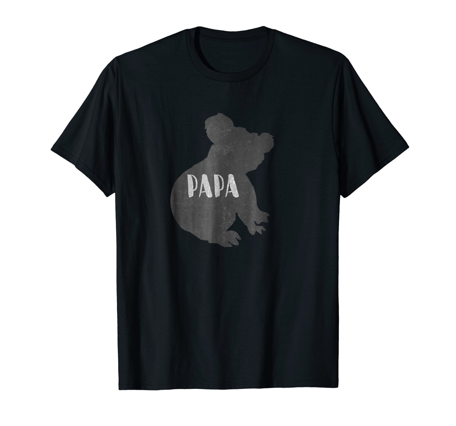 Mens Papa Koala Bear Funny Distressed Fathers Day Gift Shirt