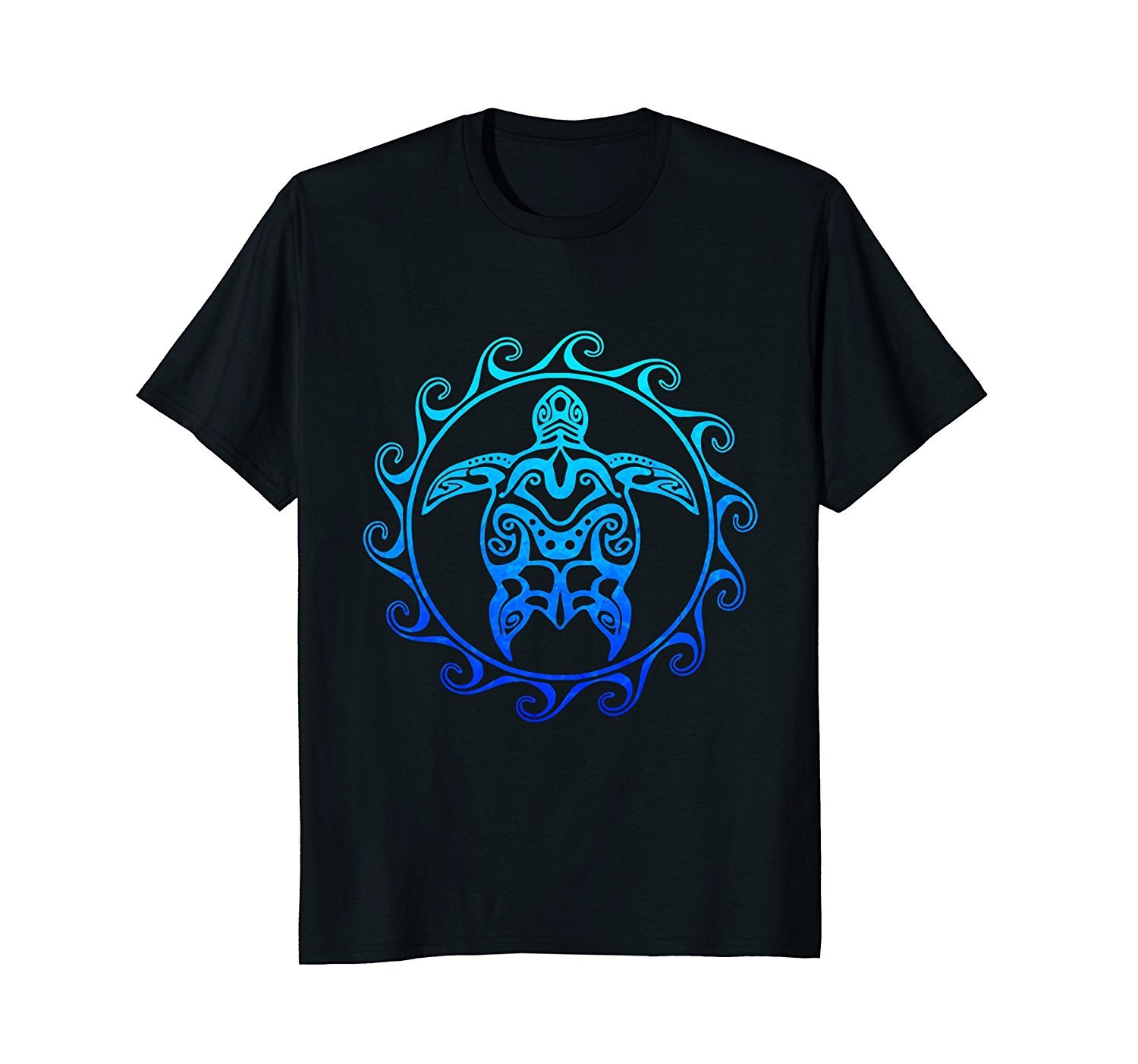 Ocean Blue Tribal Hawaiian Sea Turtle T-shirt Ocean Blue Tribal Hawaiian Sea Turtle T-shirt