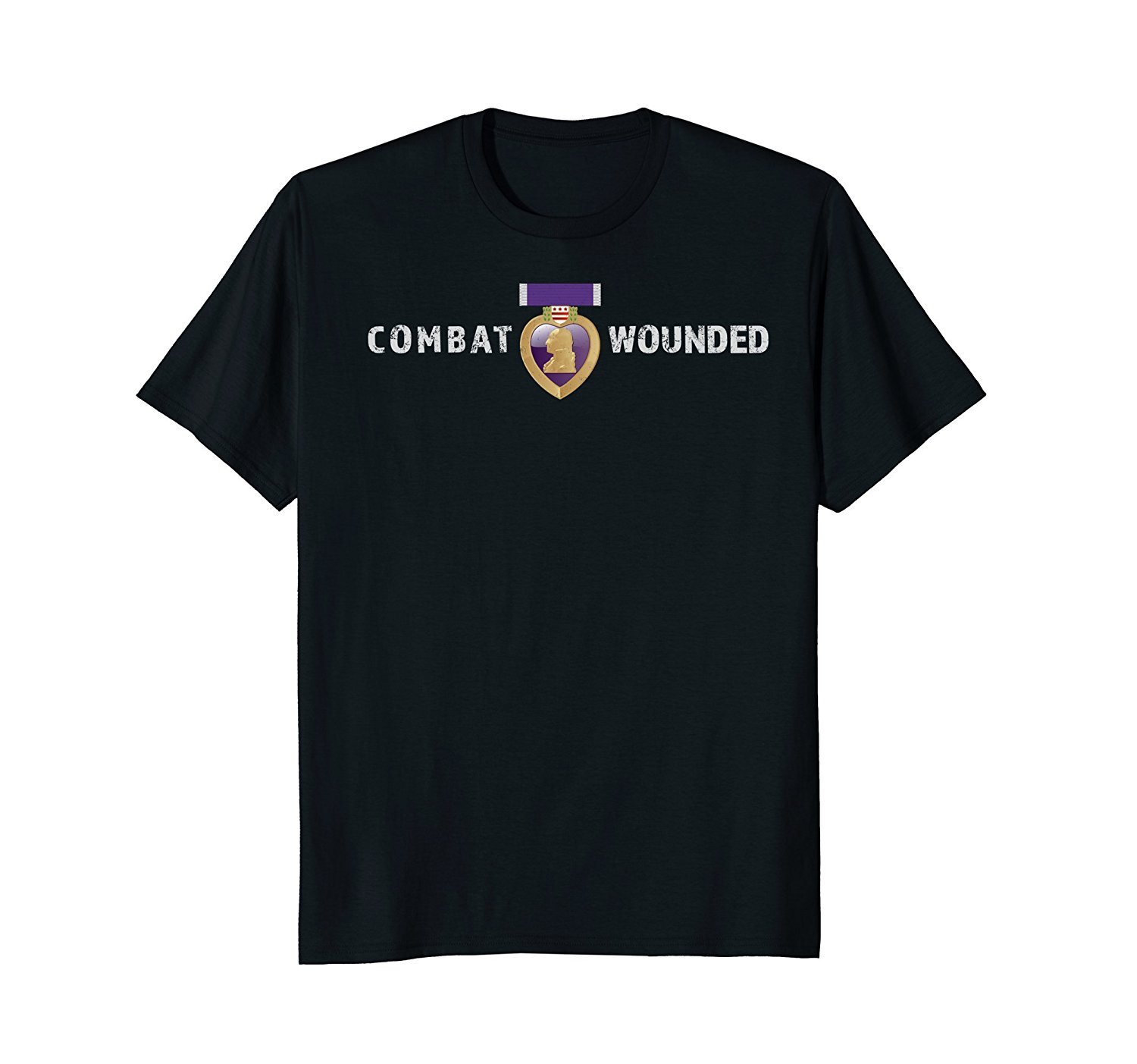 Purple Heart Shirt Combat Wounded Military Vet Tee