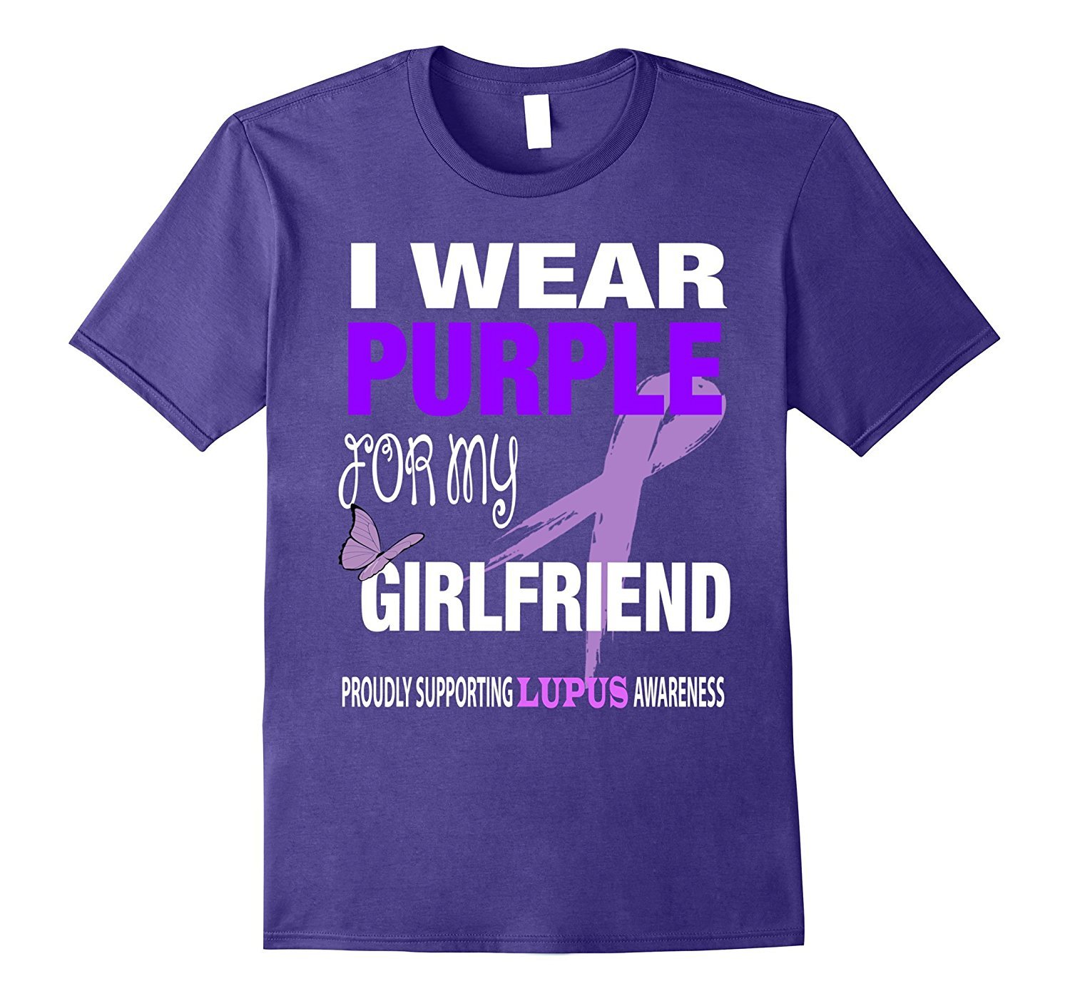I wear Purple for my Girlfriend Lupus Awareness T-shirt 2 » Cool Gifts for You - Mfamilygift I wear Purple for my Girlfriend Lupus Awareness T-shirt 2